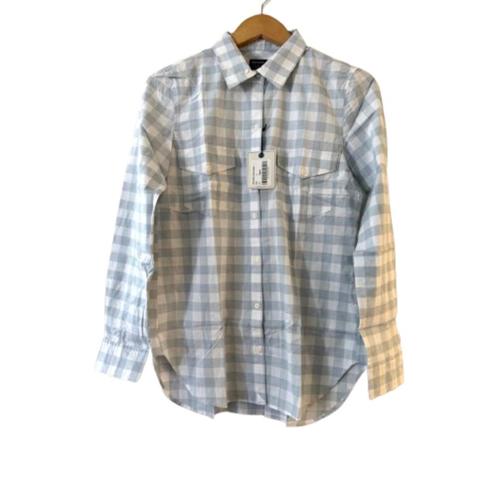 NEW UNTUCKit Santa‎ Marzi Button Up Shirt 6 Long Sleeve Gingham Check Pocket NWT